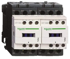 Schneider Electric - 3 Pole, 120 Coil VAC at 50/60 Hz, 12 Amp at 440 VAC, Reversible IEC Contactor - 1 Phase hp: 1 at 115 VAC, 2 at 230/240 VAC, 3 Phase hp: 10 at 575/600 VAC, 3 at 200/208 VAC, 3 at 230/240 VAC, 7.5 at 460/480 VAC - A1 Tooling