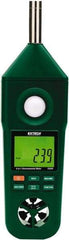 Extech - -148 to 2,372°F, 10 to 95% Humidity Range, Thermo-Hygrometer, Anemometer and Light-Sound Meter - 4% Relative Humidity Accuracy - A1 Tooling