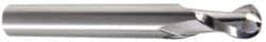 Onsrud - 5/16" Cutting Diam x 1/2" Length of Cut, 2 Flute, Upcut Spiral Router Bit - Uncoated, Right Hand Cut, Solid Carbide, 3" OAL x 5/16" Shank Diam, Ball End Taper, 30° Helix Angle - A1 Tooling