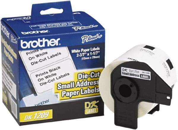 Brother - 1.1" Wide x 2-3/16" Long, White Paper Shipping Label - For PC Label Printers - A1 Tooling