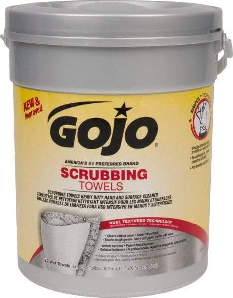 GOJO - Pre-Moistened Hand Cleaning Wipes - Canister, 12-1/4" x 10-1/2" Sheet Size, Red - A1 Tooling