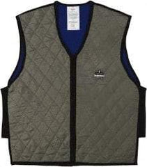 Ergodyne - Size L, Gray Cooling Vest - 38 to 42" Chest, Zipper Front, Nylon - A1 Tooling