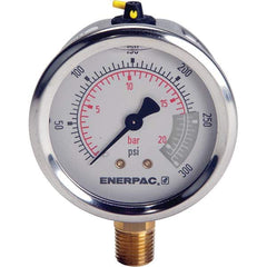 Enerpac - Hydraulic Pressure Gages & Adapters Type: Glycerine Filled Pressure Rating: 300 - A1 Tooling