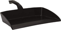 Vikan - 12-1/2" Wide Handheld Dustpan - Plastic Body, 4-1/2" Handle, Black - A1 Tooling