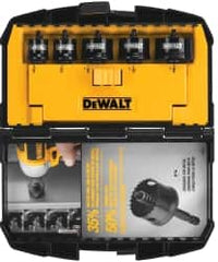 DeWALT - 5 Piece, 3" to 1-3/8" Saw Diam, Impact Rated Hole Saw Kit - Bi-Metal, Toothed Edge, Includes 5 Hole Saws - A1 Tooling