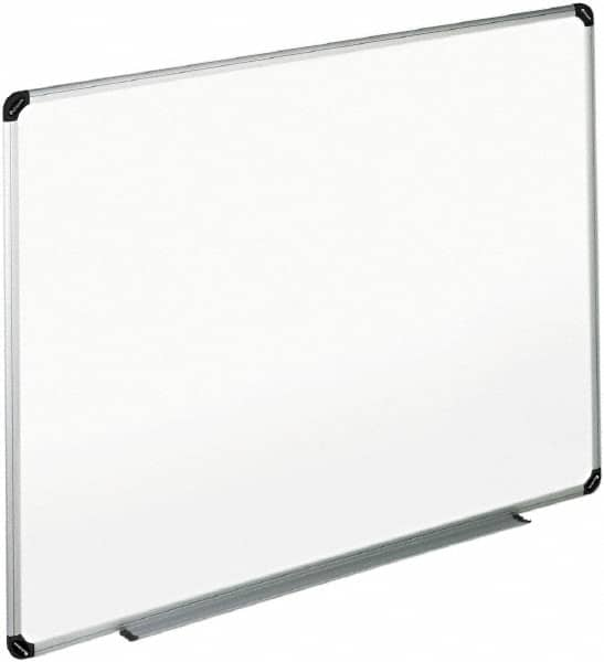 UNIVERSAL - 36" High x 48" Wide Erasable Melamine Marker Boards - Aluminum/Plastic Frame, 49.67" Deep, Includes Accessory Tray/Rail & Mounting Kit - A1 Tooling