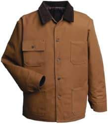 PRO-SAFE - Size XL General Purpose Jacket - Brown, Cotton & Polyester, Buttons Closure - A1 Tooling