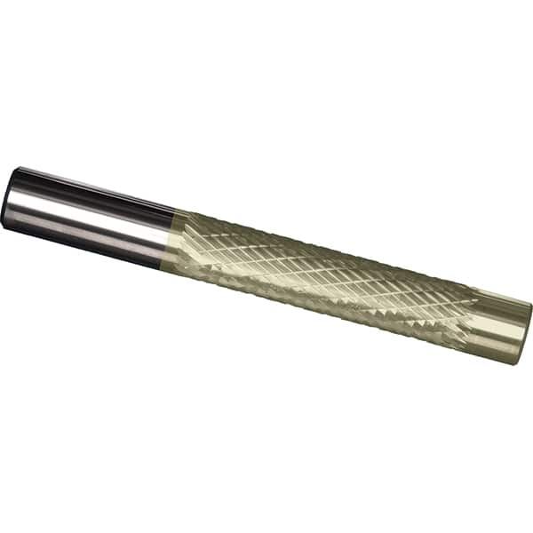 Made in USA - 1/4" Diam, 1-1/4" LOC, Solid Carbide Diamond Pattern Router Bit - Right Hand Cut, 3" OAL, 1/4" Shank Diam, Use on Cast Iron, Stainless, Steel, Titanium - A1 Tooling