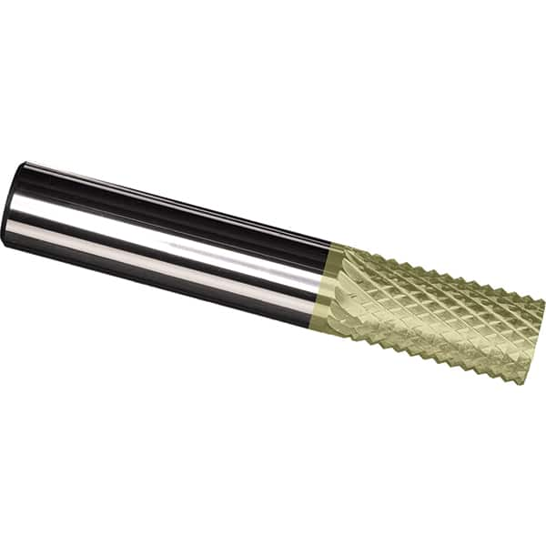 Made in USA - 1/8" Diam, 1/2" LOC, Plain End, Solid Carbide Diamond Pattern Router Bit - Right Hand Cut, 1-1/2" OAL, 1/8" Shank Diam, Use on Carbon & Honeycomb, Carbon Fiber, Composite, Fiberglass, Graphite - A1 Tooling