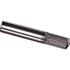 Made in USA - 3/8" Diam, 1" LOC, Drill Point End, Solid Carbide Diamond Pattern Router Bit - Right Hand Cut, 2-1/2" OAL, 3/8" Shank Diam, Use on Carbon & Honeycomb, Carbon Fiber, Composite, Fiberglass, Graphite - A1 Tooling