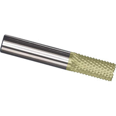 Made in USA - 1/2" Diam, 1" LOC, Burr End, Solid Carbide Diamond Pattern Router Bit - Right Hand Cut, 3" OAL, 1/2" Shank Diam, Use on Carbon & Honeycomb, Carbon Fiber, Composite, Fiberglass, Graphite - A1 Tooling