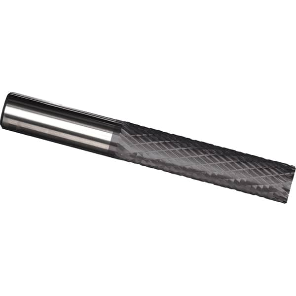 Made in USA - 1/2" Diam, 1" LOC, Plain End, Solid Carbide Diamond Pattern Router Bit - Right Hand Cut, 3" OAL, 1/2" Shank Diam, Use on Cast Iron, Stainless, Steel, Titanium - A1 Tooling