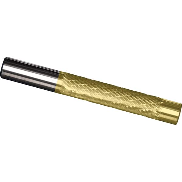 Made in USA - 3/8" Diam, 2" LOC, Solid Carbide Diamond Pattern Router Bit - Right Hand Cut, 4" OAL, 3/8" Shank Diam, Use on Cast Iron, Stainless, Steel, Titanium - A1 Tooling