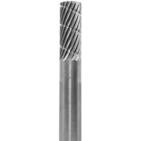 Made in USA - 6mm Cut Diam, 0.2362" Shank Diam, Cylinder Head Aluma Cut Burr - Carbide, 16mm LOC, 50mm OAL - A1 Tooling