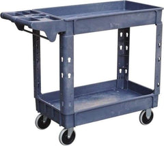 Value Collection - 500 Lb Capacity, 17" Wide x 39-3/4" Long x 33-1/4" High Shelf Cart - 2 Shelf, Plastic, 2 Rigid/2 Swivel Casters - A1 Tooling