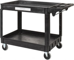 Value Collection - 500 Lb Capacity, 25-1/2" Wide x 46" Long x 33-1/4" High Shelf Cart - 2 Shelf, Plastic, 2 Rigid/2 Swivel Casters - A1 Tooling