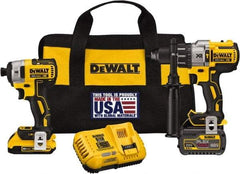 DeWALT - 20 Volt Cordless Tool Combination Kit - Includes 1/2" Brushless Hammerdrill & 1/4" Brushless Compact Impact Driver, Lithium-Ion Battery Included - A1 Tooling