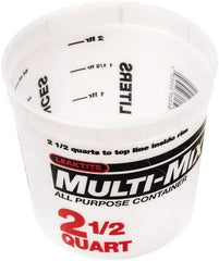 SEYMOUR-MIDWEST - 2-1/2 Qt, Plastic Round White Bucket & Pail Kit - A1 Tooling