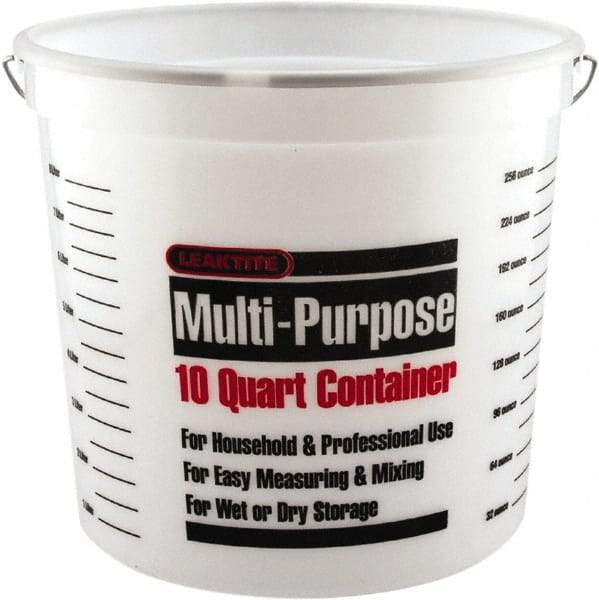 SEYMOUR-MIDWEST - 10 Qt, Plastic Round White Bucket & Pail Kit - Handle Included - A1 Tooling