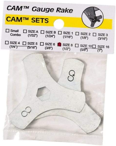 SEYMOUR-MIDWEST - 2 Piece, 3 Setting, Size 8 Gauge Rake Cam Set - Use with Seymour Midwest, #57001, #57002, #57010, #57011, #57012 - A1 Tooling