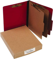 ACCO - 11 x 8 1/2", Letter Size, Executive Red, File Folders with Top Tab - Right of Center Tab Cut Location - A1 Tooling