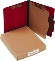 ACCO - 11 x 8 1/2", Letter Size, Executive Red, File Folders with Top Tab - Right of Center Tab Cut Location - A1 Tooling