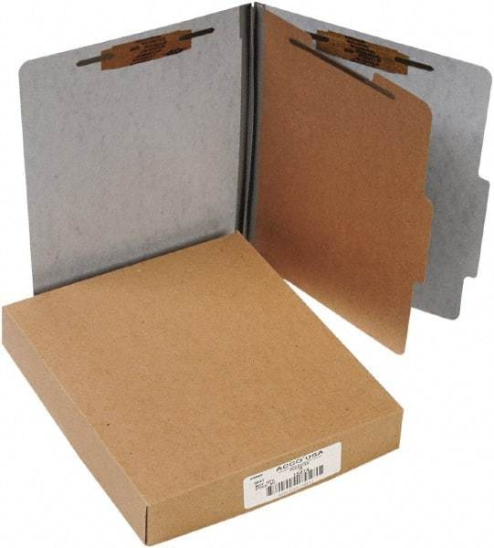 ACCO - 11 x 8 1/2", Letter Size, Gray, File Folders with Top Tab - Right of Center Tab Cut Location - A1 Tooling