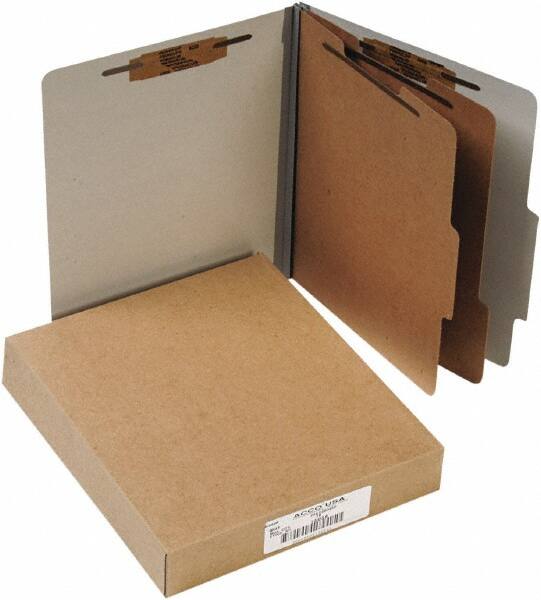 ACCO - 11 x 8 1/2", Letter Size, Gray, File Folders with Top Tab - Right of Center Tab Cut Location - A1 Tooling