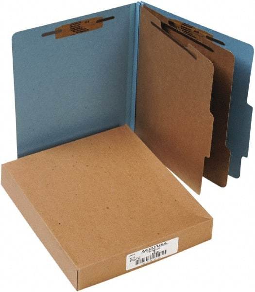 ACCO - 11 x 8 1/2", Letter Size, Sky Blue, File Folders with Top Tab - Right of Center Tab Cut Location - A1 Tooling