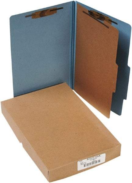 ACCO - 14 x 8 1/2", Legal, Sky Blue, File Folders with Top Tab - Right of Center Tab Cut Location - A1 Tooling