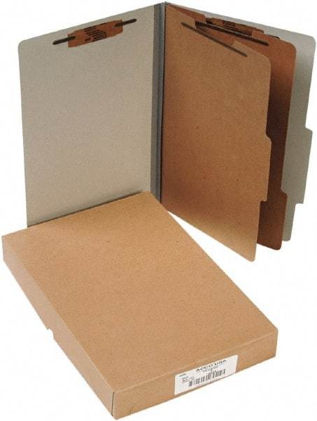 ACCO - 14 x 8 1/2", Legal, Gray, File Folders with Top Tab - Right of Center Tab Cut Location - A1 Tooling