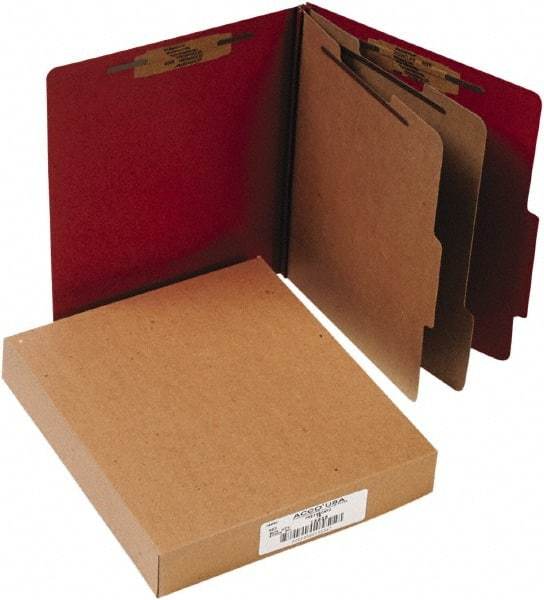 ACCO - 11 x 8 1/2", Letter Size, Earth Red, File Folders with Top Tab - Right of Center Tab Cut Location - A1 Tooling