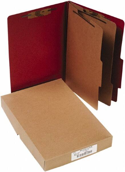 ACCO - 14 x 8 1/2", Legal, Earth Red, File Folders with Top Tab - Right of Center Tab Cut Location - A1 Tooling