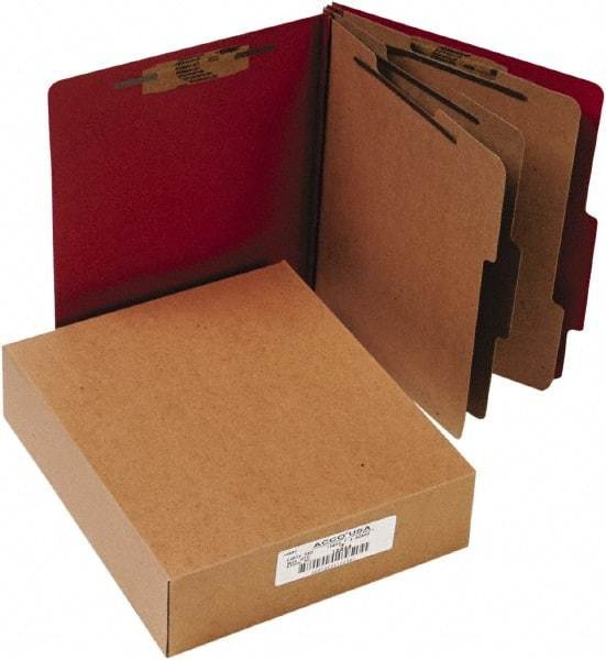 ACCO - 11 x 8 1/2", Letter Size, Earth Red, File Folders with Top Tab - Right of Center Tab Cut Location - A1 Tooling