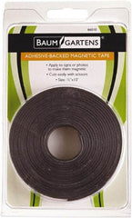 Baum/Gartens - 120" Long x 1/2" Wide x 1/8" Thick Flexible Magnetic Strip - Adhesive Back, Black - A1 Tooling