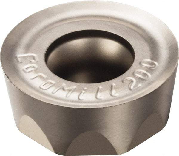 Sandvik Coromant - RCHT2006M0 KL Grade H13A Carbide Milling Insert - Uncoated, 6.35mm Thick, 20mm Inscribed Circle, 10mm Corner Radius - A1 Tooling