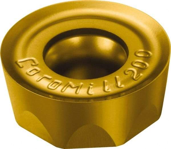 Sandvik Coromant - RCHT2006M0 PL Grade 1025 Carbide Milling Insert - TiCN/TiN Finish, 6.35mm Thick, 20mm Inscribed Circle - A1 Tooling