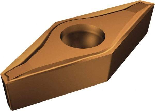 Sandvik Coromant - VCEX2203 F Grade 1115 Carbide Turning Insert - TiAlN/AlCr2O3 Finish, 35° Diamond, 3/8" Inscr Circle, 1/8" Thick, 0.1mm Corner Radius - A1 Tooling