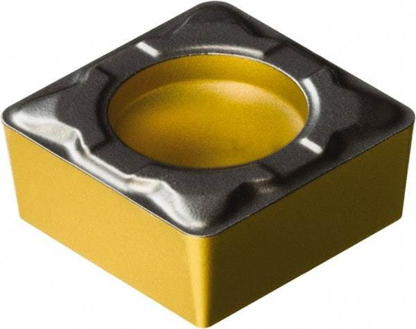 Sandvik Coromant - SCMT32.51 PF Grade 1515 Carbide Turning Insert - TiCN/Al2O3/TiN Finish, 90° Square, 3/8" Inscr Circle, 5/32" Thick, 1/64" Corner Radius - A1 Tooling