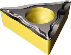 Sandvik Coromant - TCMT32.52 UM Grade 4325 Carbide Turning Insert - TiCN/Al2O3/TiN Finish, 60° Triangle, 3/8" Inscr Circle, 5/32" Thick, 1/32" Corner Radius - A1 Tooling