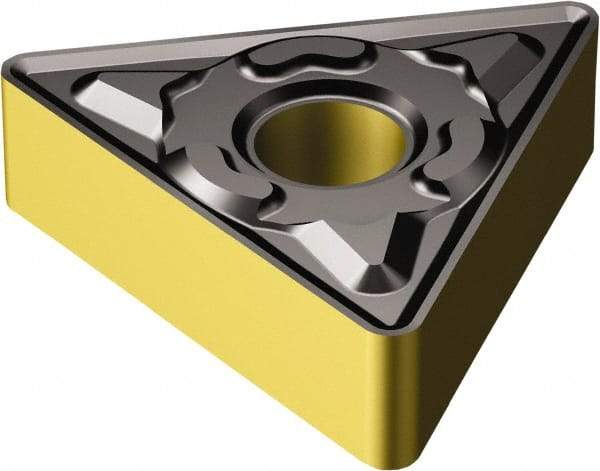 Sandvik Coromant - TNMG333 KM Grade 3210 Carbide Turning Insert - TiCN/Al2O3/TiN Finish, 60° Triangle, 3/8" Inscr Circle, 3/16" Thick, 3/64" Corner Radius - A1 Tooling