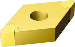 Sandvik Coromant - DNGA432 Grade 7015 CBN Turning Insert - TiN Finish, 55° Diamond, 1/2" Inscr Circle, 3/16" Thick, 1/32" Corner Radius - A1 Tooling