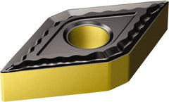 Sandvik Coromant - DNMG433 QM Grade 4315 Carbide Turning Insert - TiCN/AI2O3/TiN Finish, 55° Diamond, 1/2" Inscr Circle, 3/16" Thick, 3/64" Corner Radius - A1 Tooling