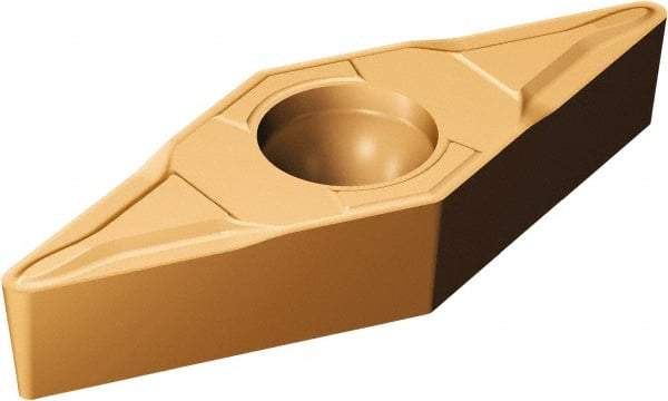 Sandvik Coromant - VBMT332 MF Grade 1125 Carbide Turning Insert - TiAlN/AlCr2O3 Finish, 35° Diamond, 3/8" Inscr Circle, 3/16" Thick, 1/32" Corner Radius - A1 Tooling