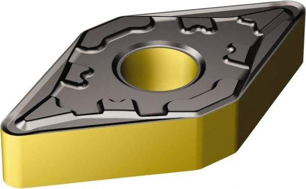 Sandvik Coromant - DNMG442 KF Grade 3210 Carbide Turning Insert - TiCN/AI2O3/TiN Finish, 55° Diamond, 1/2" Inscr Circle, 1/4" Thick, 1/32" Corner Radius - A1 Tooling