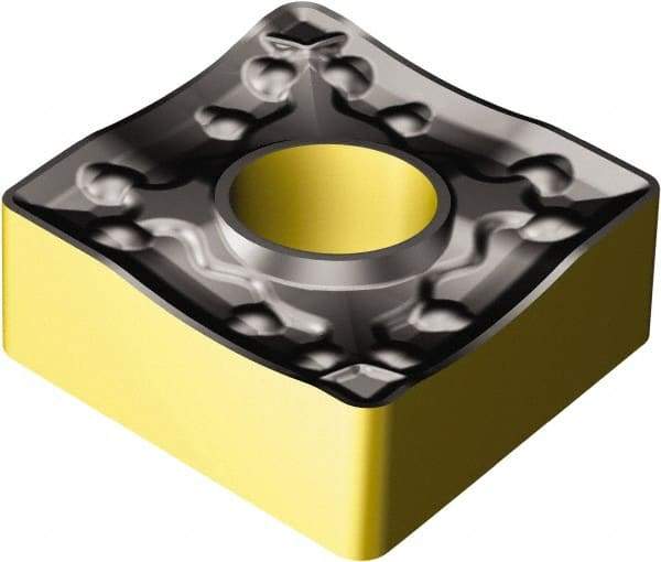 Sandvik Coromant - CNMM544 PR Grade 4305 Carbide Turning Insert - TiCN/AI2O3/TiN Finish, 80° Diamond, 5/8" Inscr Circle, 1/4" Thick, 1/16" Corner Radius - A1 Tooling