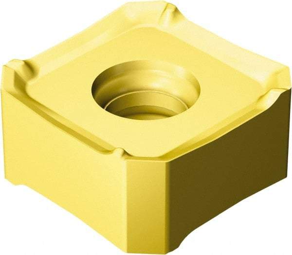 Sandvik Coromant - 345R13T5 MM Grade 2030 Carbide Milling Insert - TiAlN/TiN Finish, 5.95mm Thick, 13mm Inscribed Circle, 0.8mm Corner Radius - A1 Tooling