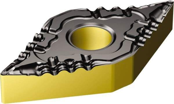 Sandvik Coromant - DNMG432 PF Grade 4315 Carbide Turning Insert - TiCN/Al2O3/TiN Finish, 55° Parallelogram, 1/2" Inscr Circle, 3/16" Thick, 1/32" Corner Radius - A1 Tooling