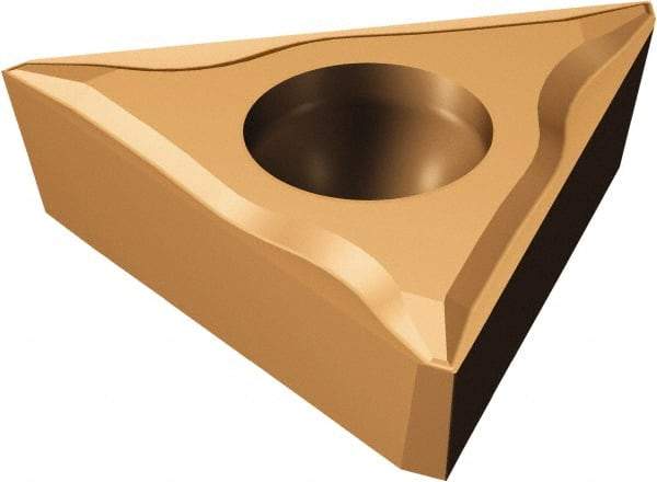 Sandvik Coromant - TCEX1.21.200 F Grade 1125 Carbide Turning Insert - TiAlN/AlCr2O3 Finish, 60° Triangle, 5/32" Inscr Circle, 5/64" Thick, 0.02mm Corner Radius - A1 Tooling