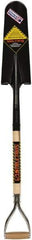 SEYMOUR-MIDWEST - 16" High x 5-3/4" Wide Round Steel Spade - 30" Long Wood D-Grip Handle, Front Turned - A1 Tooling